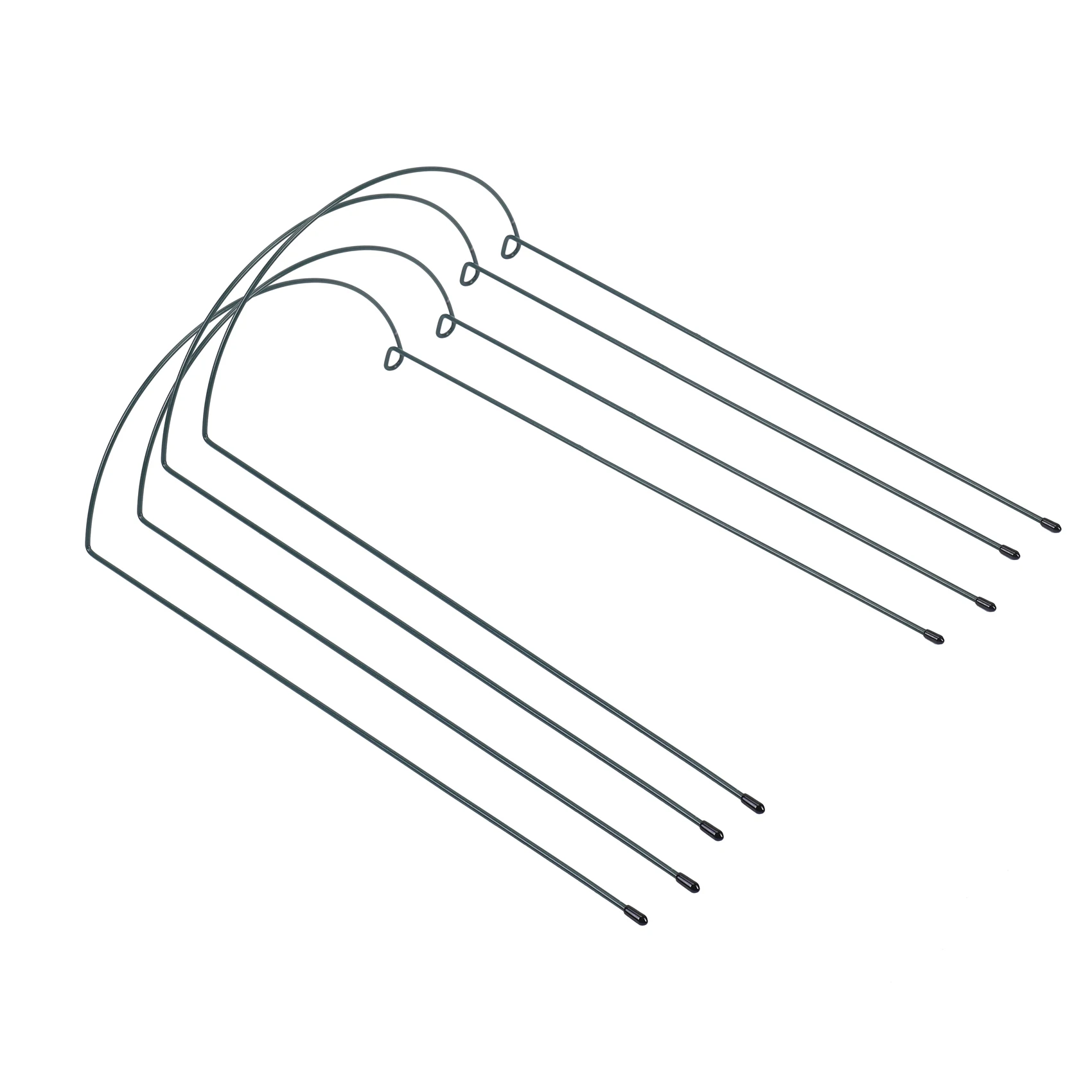 

4 Pack Plant Support Stake Metal Garden Plant Stake Green Half Round Plant Support Ring Plant Cage Plant Support