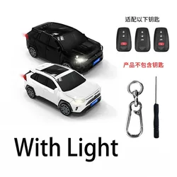 Toyota Key Case and Fob Holder - Premium Keychain Protection - Black (RAV4 With Light)
