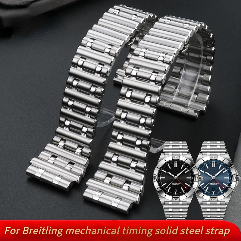 Alta Qualità 22Mm 24Mm Per Cinturino Da Uomo Breitling Temporizzazione Meccanica Fine Orologio In Acciaio Inossidabile 316L Super Ocean Avenger Watchb