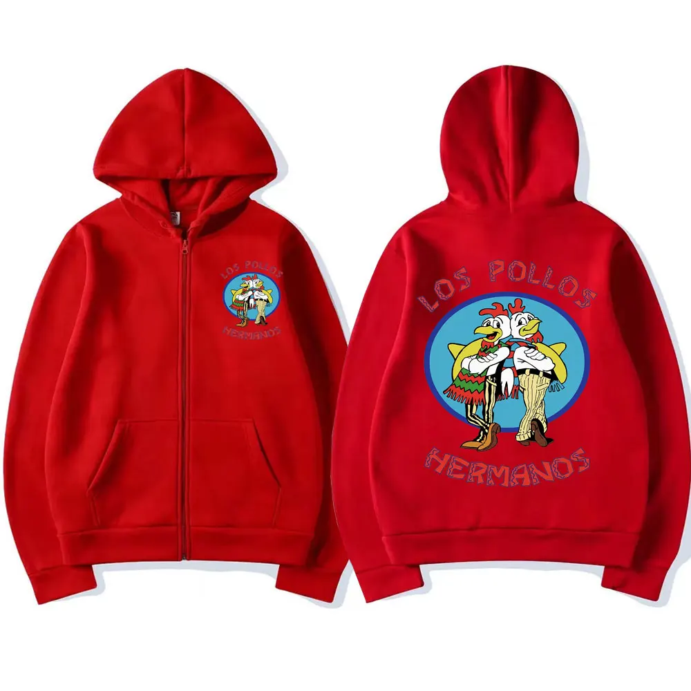 TV Series Breaking Bad Los Pollos Hermanos Graphic Logo Zip Hoodie