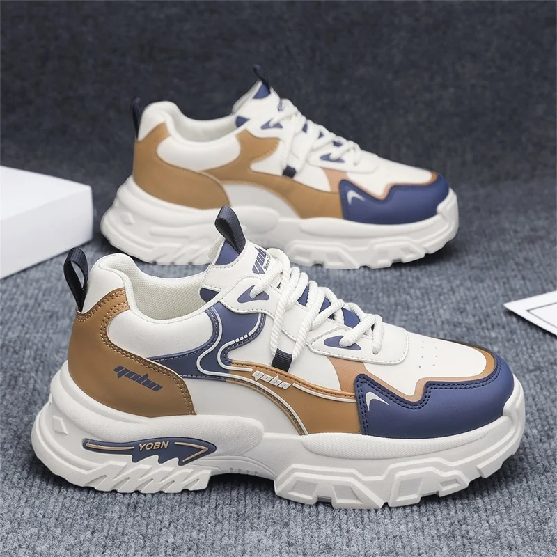 2026 Spring New Men's Sports Shoes with Height-Increasing Thick Soles, Breathable and Versatile, Korean-Style Trendy Running Shoes Suitable for Outdoor Activities 3