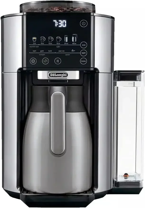 

De'Longhi TrueBrew Drip Coffee Maker, Built in Grinder, Single Serve, 8 oz to 24 oz with 40 oz Carafe, Hot or Iced Coffee