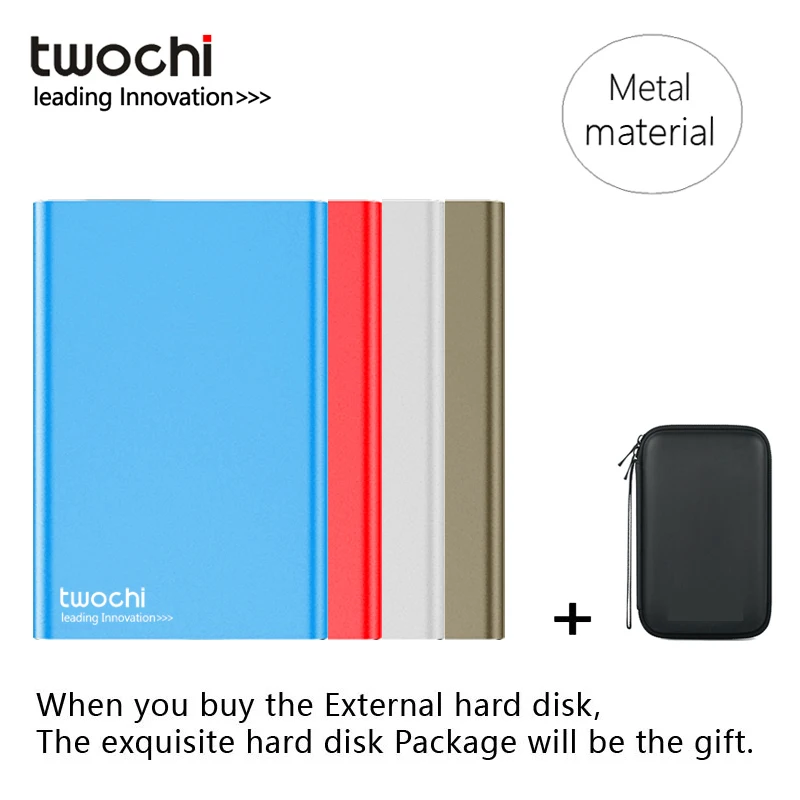 TWOCHI ''2TB Super External Hard Drive Disk USB3.0 HDD Storage For PC, Mac,PS5, XBOX, PS4,TV box 4 Color HD HDD External Disk