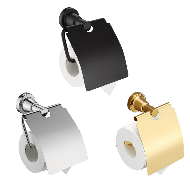Zinc Alloy Stainless Steel Toilet Paper Holder Wall Mount Punching Bathroom Kitchen Tissue Roll Dispenser toilet paper holder toilet paper rack toilet roll holder tissue holder