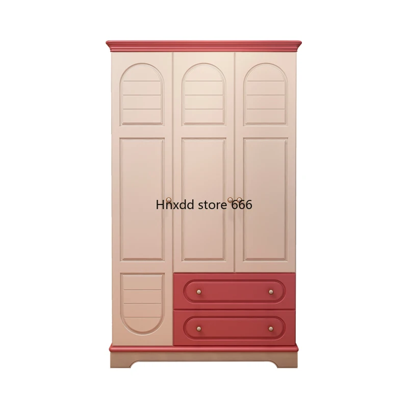Pink Modern Girls Children's Coat Cabinet