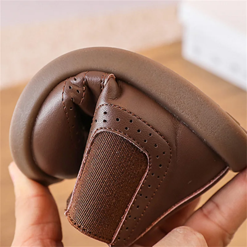 Spring/Autumn Baby Leather Ankle Boots Rubber Sole Infant Shoes for Toddler Children Fashion Little Girls 15-25 baby shoes baby boots