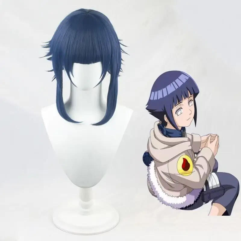 Naruto: Hinata Hyuuga | Blue Black Student cosplay Wig 14 Naruto Hinata Hyuga Dark Blue Black Wig Cosplay