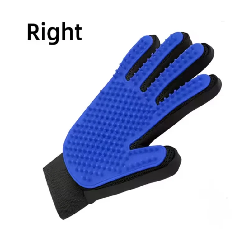 Pet Grooming & Deshedding Glove with Massage Brush