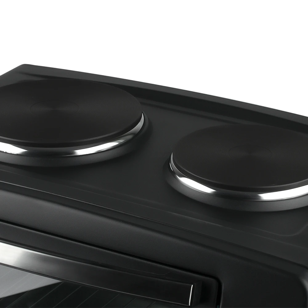 55L 2 in 1 Hot Plate Kitchen Portable Small Oven for Baking Electric Microwave Oven with Visual Glass Door 6