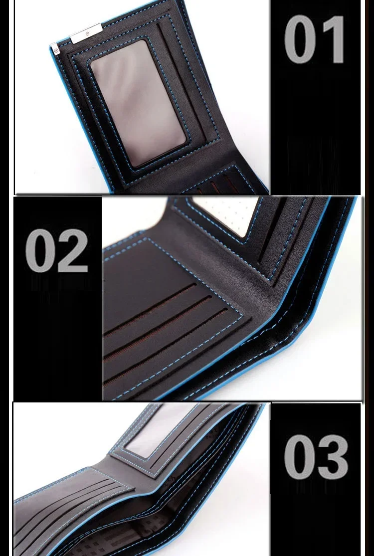 leather wallet Multifunction big capacity Top Quality Men wallets purse with coin pocket