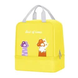 Enhanced Insulated Aluminum Foil Lunch Bento Bag (Lunch bag (yellow large size))