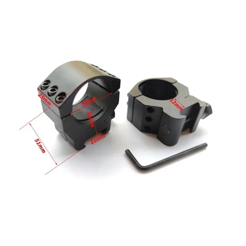 30mm 2PCS/SET Tacitcal Scope Wide Ring Mount Picatinny Rail Base Rifle Hunting Flashlight Holder High Medium Low Airsfot Wargame