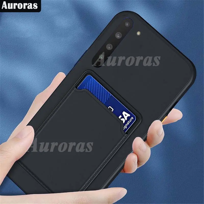 Auroras For Sharp Aquos R5G R2 Case Luxury Wallet Card Slot Back