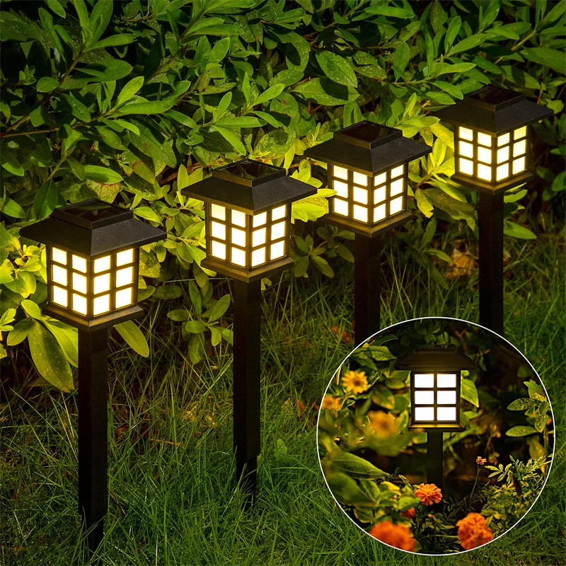 Led Solar Pathway Lights Outdoor Solar Lanterns Lamp Waterproof Led Lights for Garden Decoration Outdoor Driveway Yard Lighting