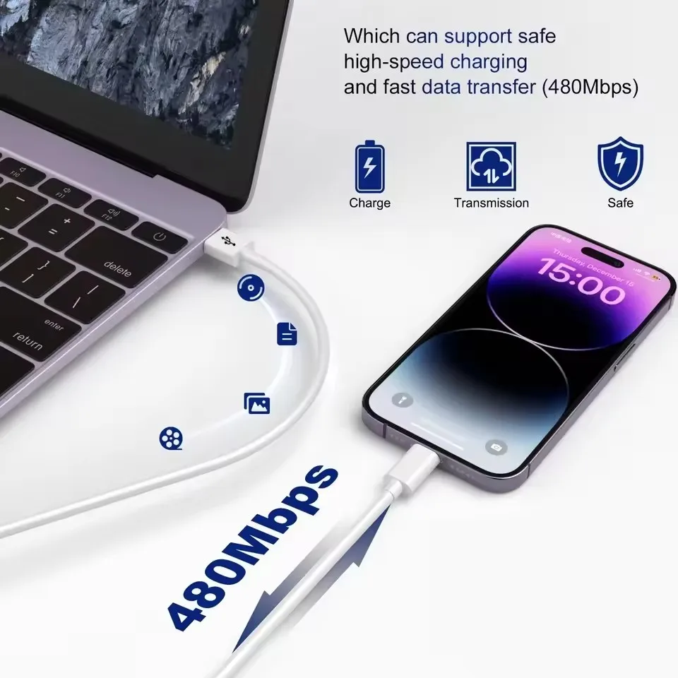 35W PD 고속 충전 USB C 케이블 아이폰 6S 7 8 14 플러스 11 12 13 프로 X XR XS 맥스 SE 퀵 차저 USB 데이터 라인 1m 1.5m 2m 3m