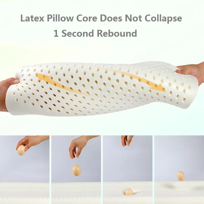 JFLEGAL 0-3 Years Old Newborn Latex Baby Pillow 100% Cotton Pillowcase Babies Almohadas Para Dormir Oreiller Kussen 5