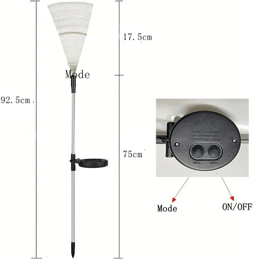 8 Lighting Modes Solar Garden Lights,Firework Lights 2 Pack Waterproof Decorativ