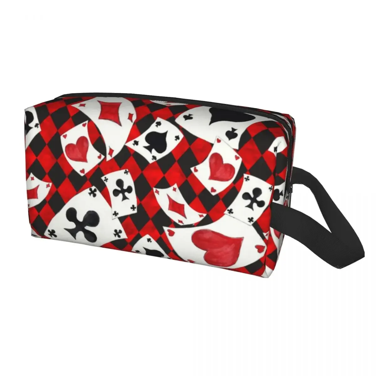 

Cool Poker Playing Cards Pattern Cosmetic Bag Cute Big Capacity Gambling Card Game Makeup Case Beauty Storage Toiletry Bags