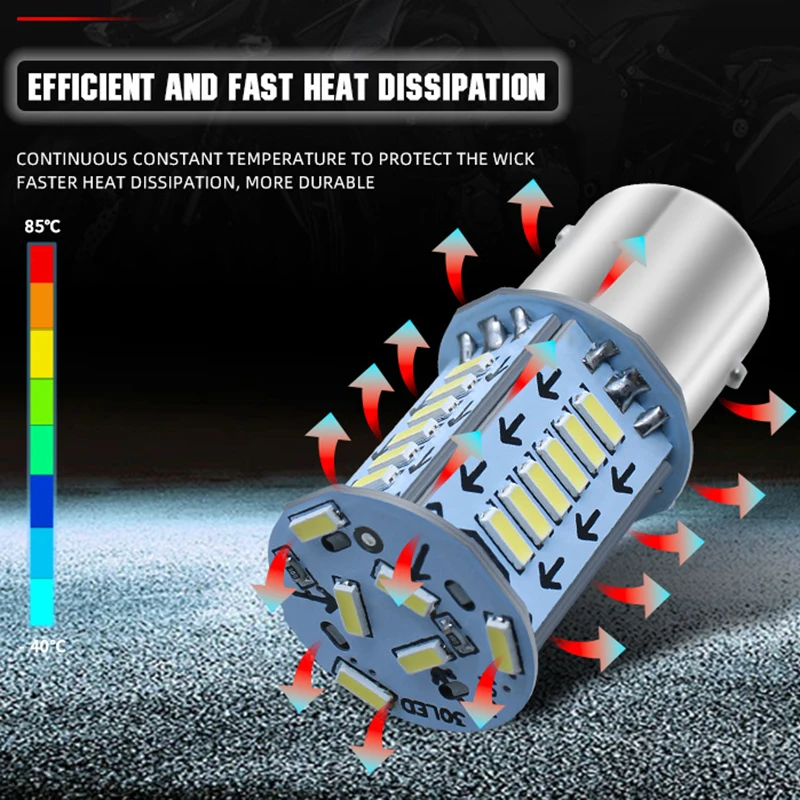 Motorcycle LED Bulbs Strobe Brake Light Car Tail Parking Reverse Lights Auto Brake Lamps Motorcycle Tail Light 1/2Pcs