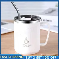 16oz Insulated Coffee Cup with Handle Stainless Steel 500ML Coffee Cup Double Wall Thermos Coffee Travel Mug with Mag Slider Lid 1