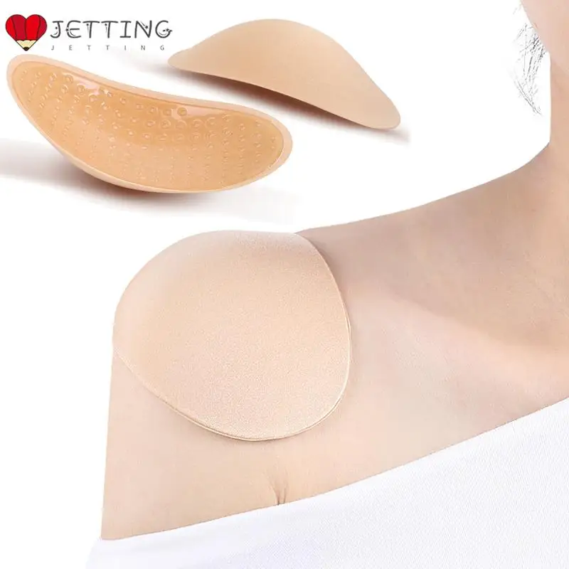 Silicone Shoulder Push-up Pads 1Pair Non-Slip Invisible Adhesive Shoulder Enhancer Reusable PadS For Women Men Clothing