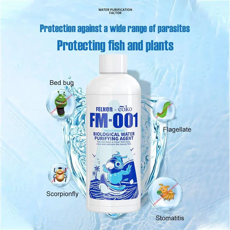 Fish Tank Water Purifier Algae Remover Aquarium Algaecide Detergent Cleaning Agent Alginate Removal Agent Clear Water Quality fish tank water purifier