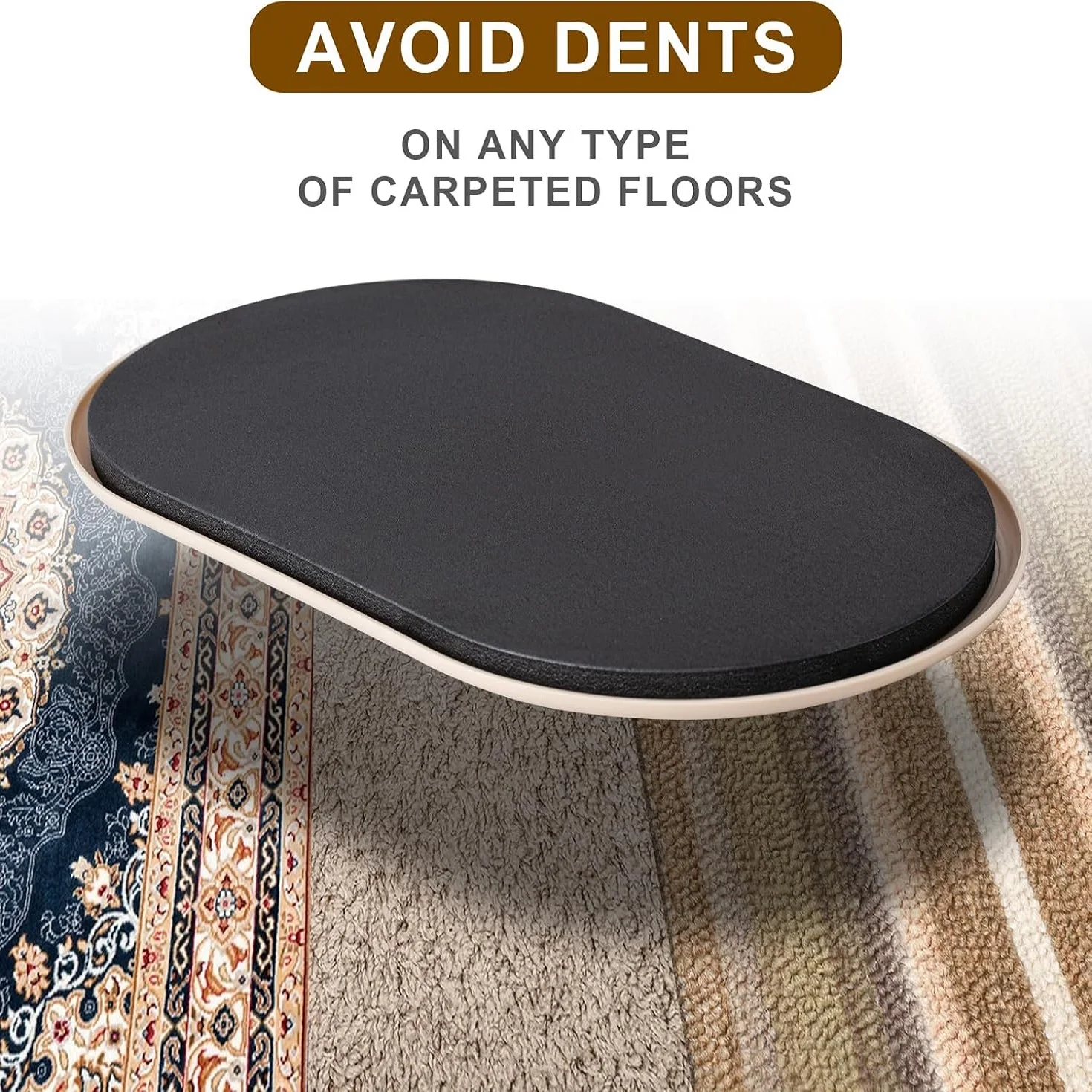Set of 4/8 Durable Carpet Glide Pads – 9.5-Inch Floor Protectors for Effortless Movement of Heavy Furniture