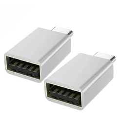 USB C to USB 3.0 Female Adapter (2/3 Pack) - Compact Converter (White2pcs)