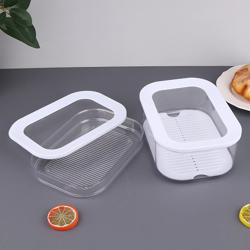 Refrigerated Fresh-Keeping Box With Lid Food Grade Frozen Plastic Kitchen Refrigerator Special Storage Box Deli Meat Containers 2