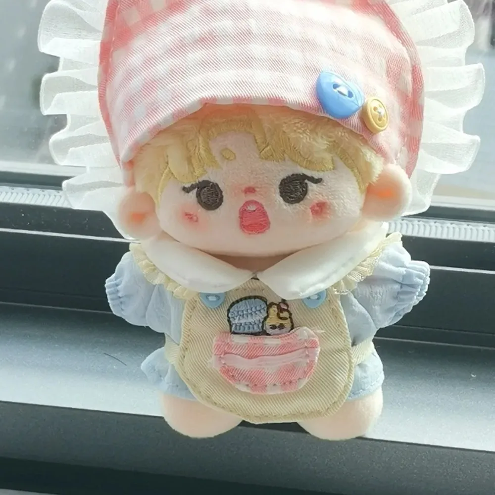 Kitchen 10cm Cotton Doll Clothes Apron Suit Doll Clothes Outfit Lovely Headscarf Doll Dress Up Set Children's Gift