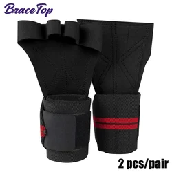 Premium Weight Lifting & Gymnastics Training Gloves - Enhanced Grip & Wrist Support - M (Black Training Glove)