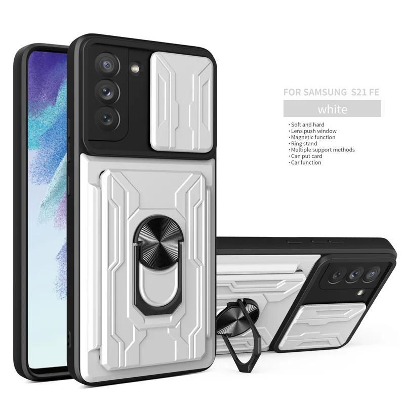 

Противоударный чехол для Xiaomi, Redmi 10, 9A, 9C, 9T, Note 8, 9 Pro, Mi 11T, POCO X3 NFC, F3, 50, магнитный, с держателем для карт, с держателем