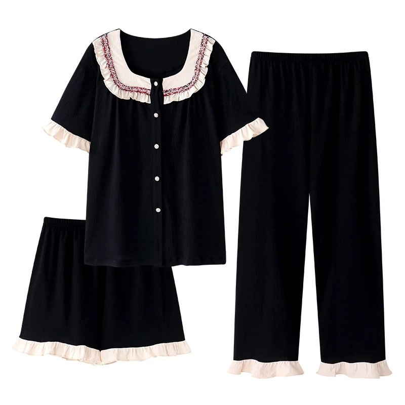 

3 шт./комплект, женские хлопковые Пижамные комплекты