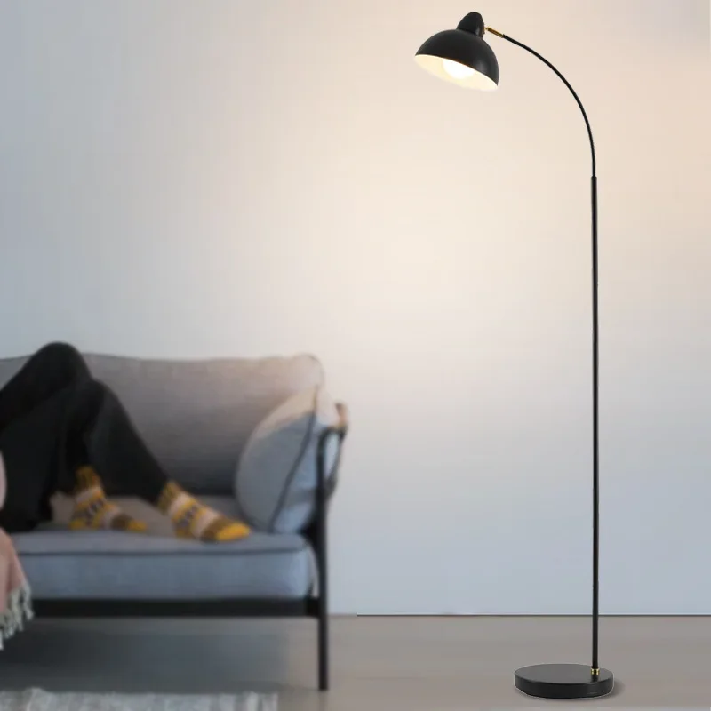 

Minimalist American Metal LED Floor Table Light Scandinavian Living Room Bedroom Netflix College Student Study Stand floor lamp