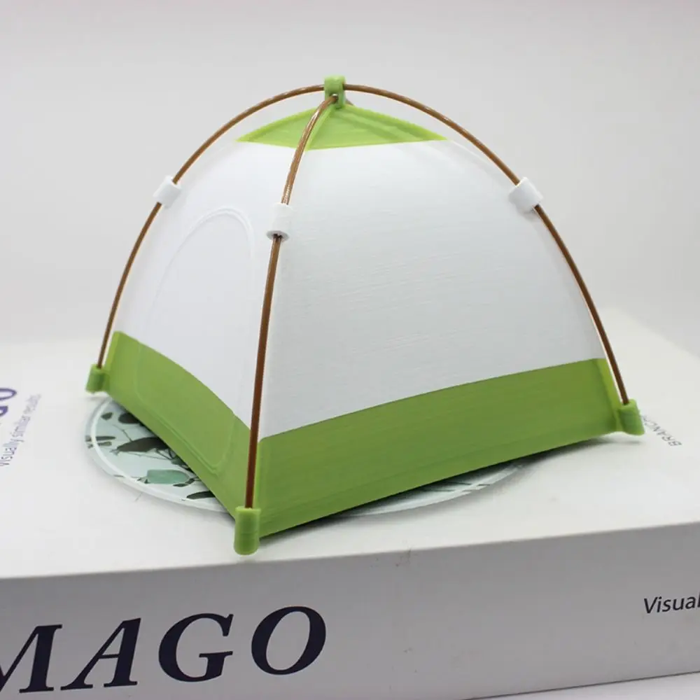 1:12 Scale Camping Tent Model Decoration Oxford Cloth Simulated Outdoor Tent Ornament Ob11 Doll Doll Small Tent Christmas Gift