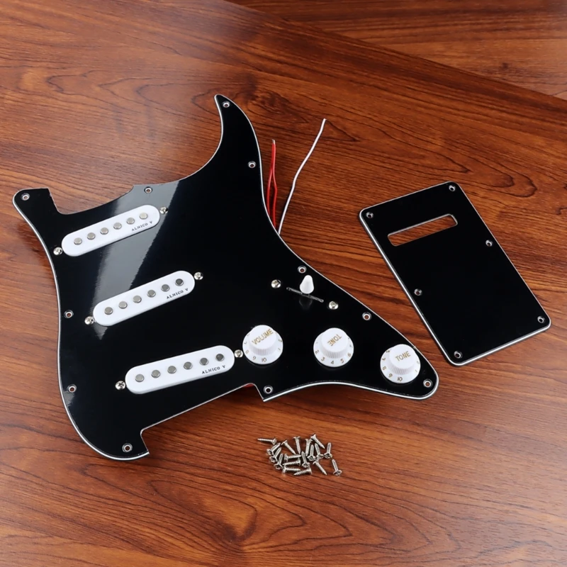 

11 Holes Guitar Single Coil Pickups Prewired-Loaded Pickguard Scratch Plate Set