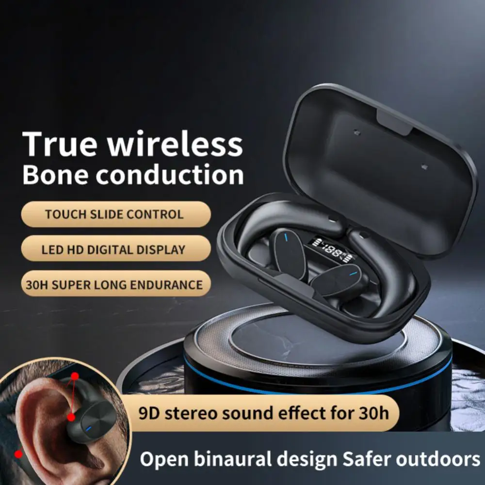 Tws Cuffie Wireless A Conduzione Ossea Gaming 9D Hifi Stereo Light Headset Sport Fitness Driving Ear Buds