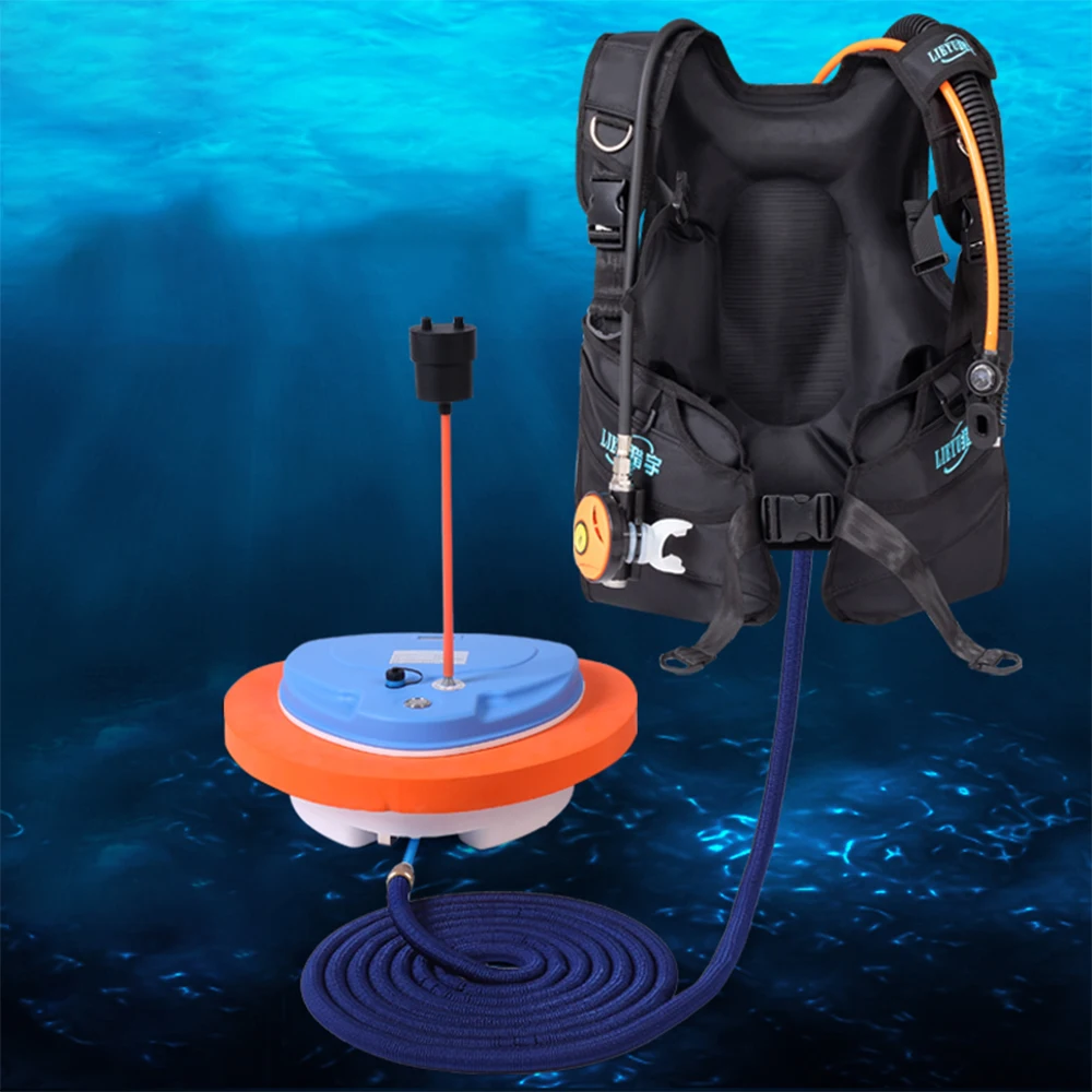 

HOT Scuba Diving Snorkel Equipment Trap Mobile Ventilator Support Deepest To10M Time 2.7H Underwater Snorkel Winter Ice Diver