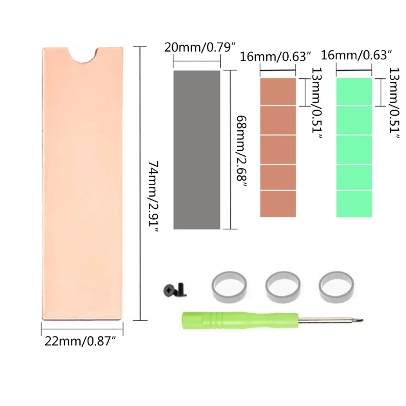 Laptop Memory Heat Sink Cooling Sheet Ultra-Thin for M2 2280 Heatsink Pad Computer Memory Card Cooler images - 6