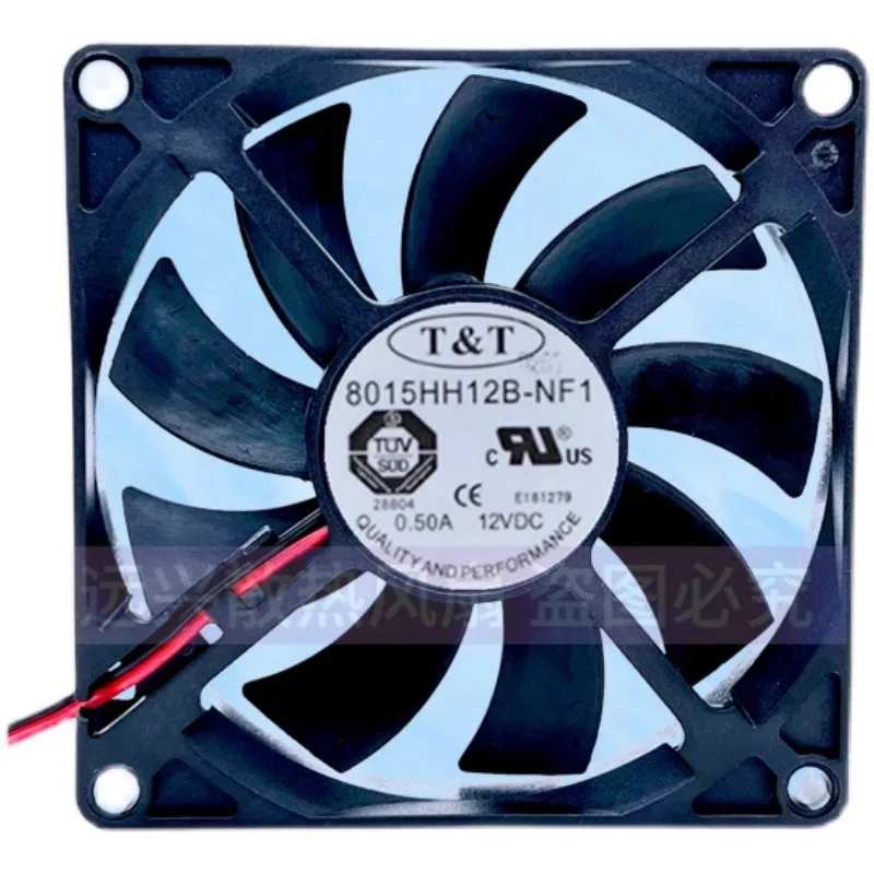 

New Cooler Fan for TT 8015HH12B-NF1 12V 0.50A 8CM 8015 Chassis Cooling Fan 80*80*15mm