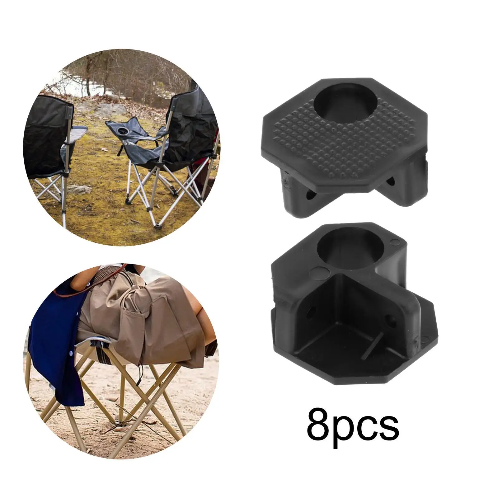 8x Folding Chair Repair Accessories, Camping Chair Connectors, Portable Camping Furniture Waterproof Parts for Outdoor Stool