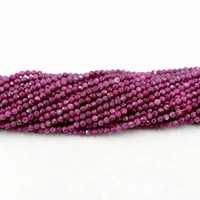 Natural Faceted Ruby 2 3 4MM Micro Tiny Small Seed Round Gemstone Beads For Jewelry Mkaing DIY Waist Bracelets Neckalce Anklet 2