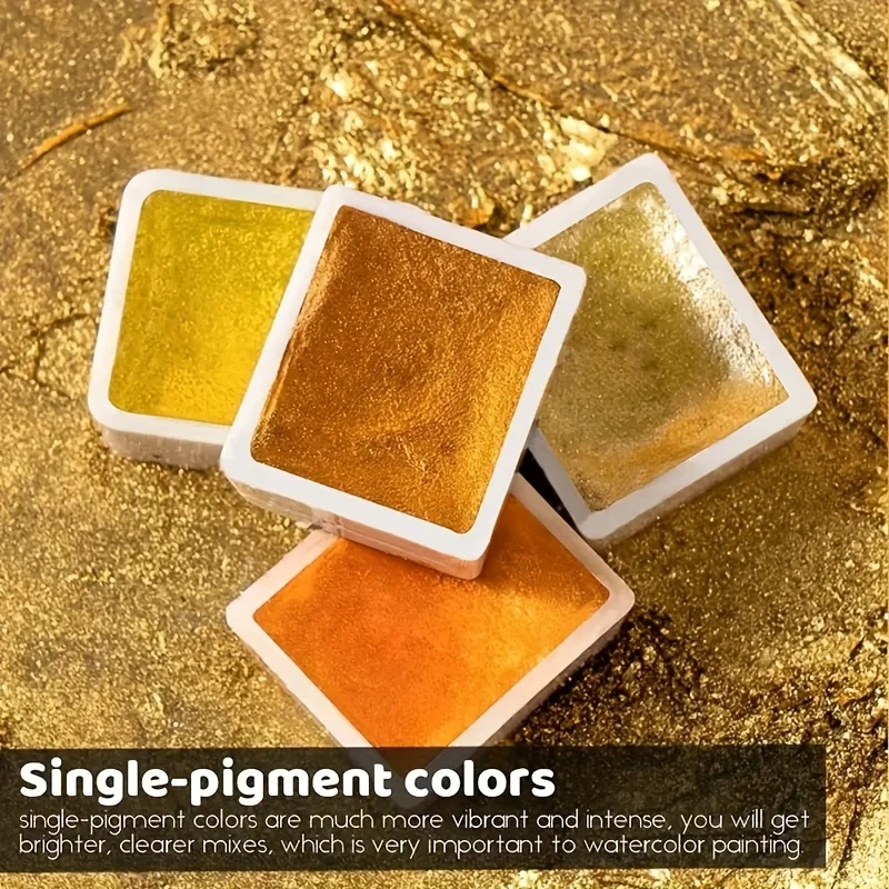 24-Color Vibrant Pearl Watercolor Paint Set for Chinese Painting Tang Cards & Calligraphy