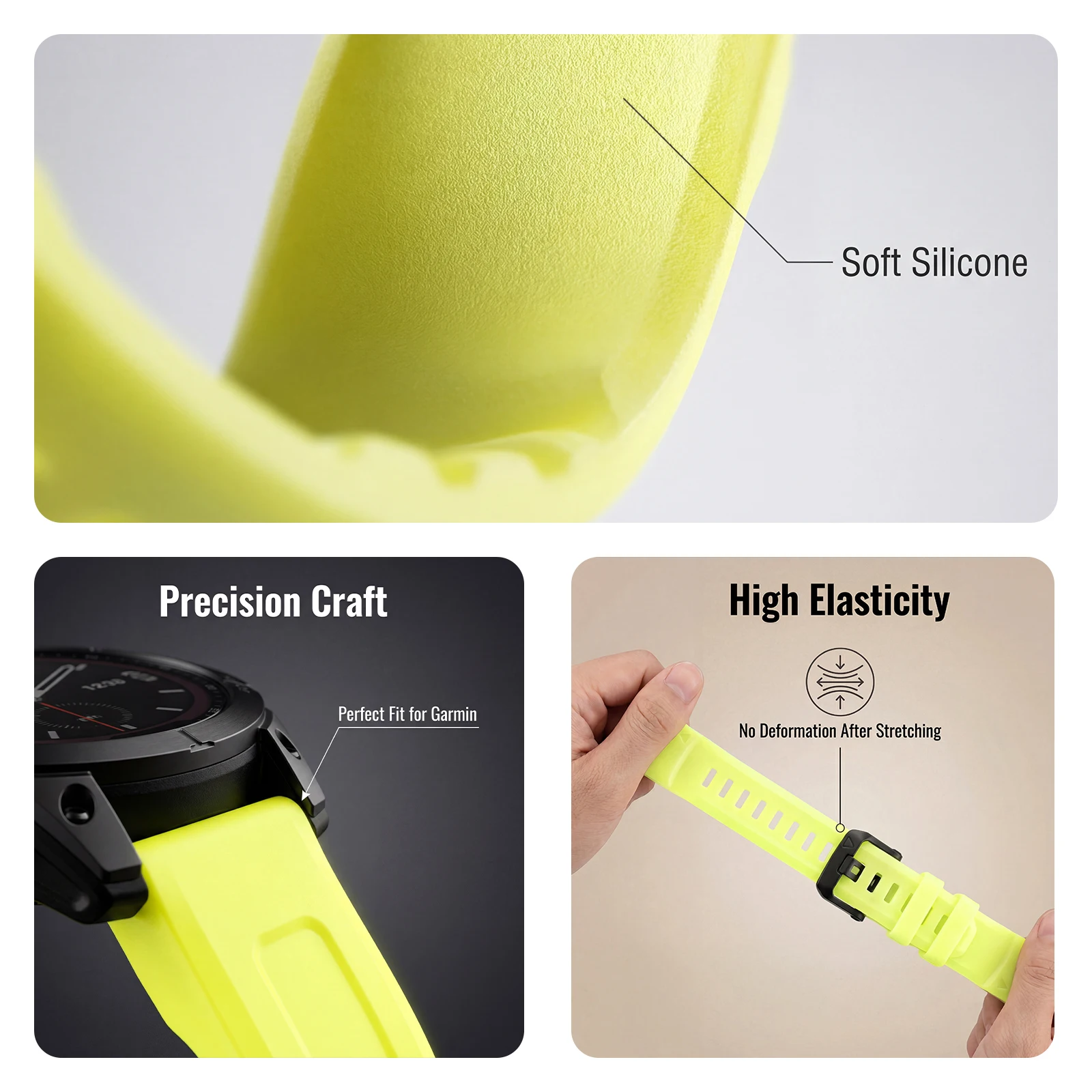 Luminous Unisex Sports Watch Strap - 3PCS 22/26mm