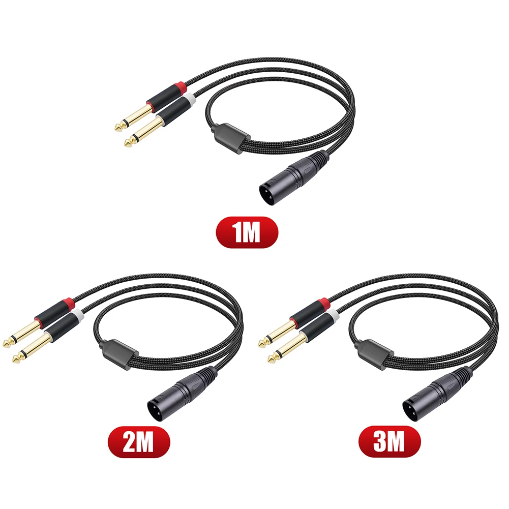ݵ Ŀ  1/4 ġ-XLR  Y ø ̺, 1, 2, 3 跮,  1/4 ġ 6.35mm TS  Y ũ ̺