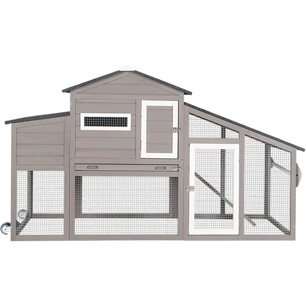 NickChen Wooden Chicken Coop with Run 1