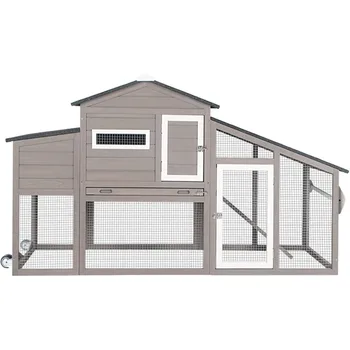 NickChen Wooden Chicken Coop with Run 1