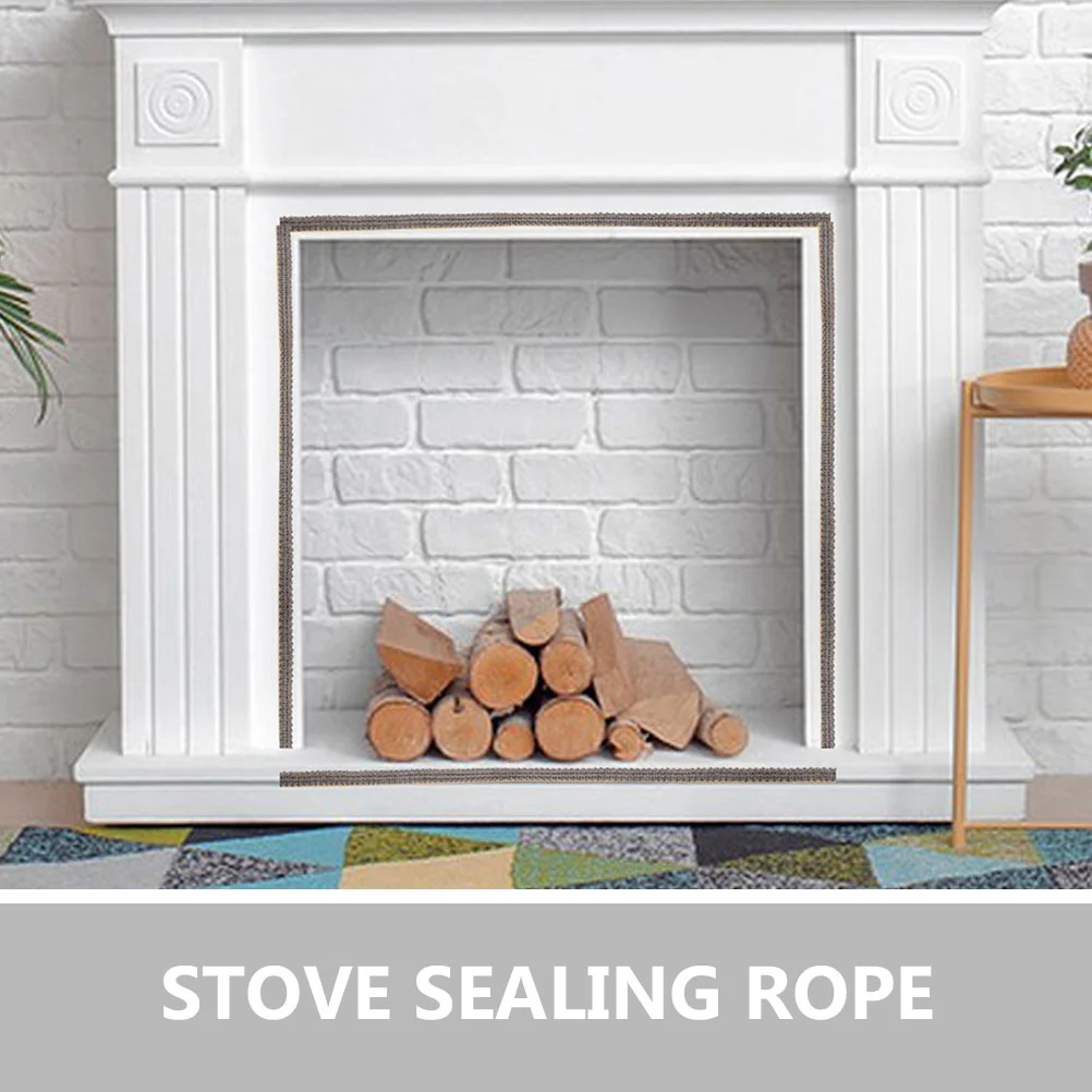 Flat Design Stove Door Seal Gasket Fire Rope For Stove Heater Liner Wood Burner Rope Seal Heat Resistant Strip Stoves Cooling