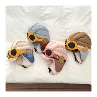 MILANCEL New Winter Kids Lei Feng Hat 2-6T Color Blocking Boys Ear Protection Hat Children Girls Warm Skiing Cap