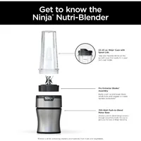Ninja BN300C, Personal Nutri-Blender With Ice-Crushing Technology, Black/Silver, 700W 2